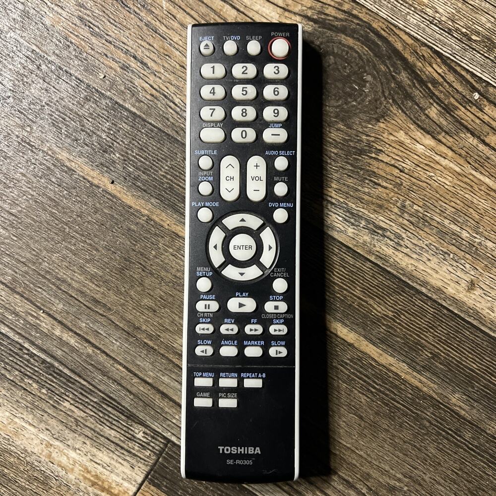 Toshiba R0305 TV DVD Remote Control Battery Operated